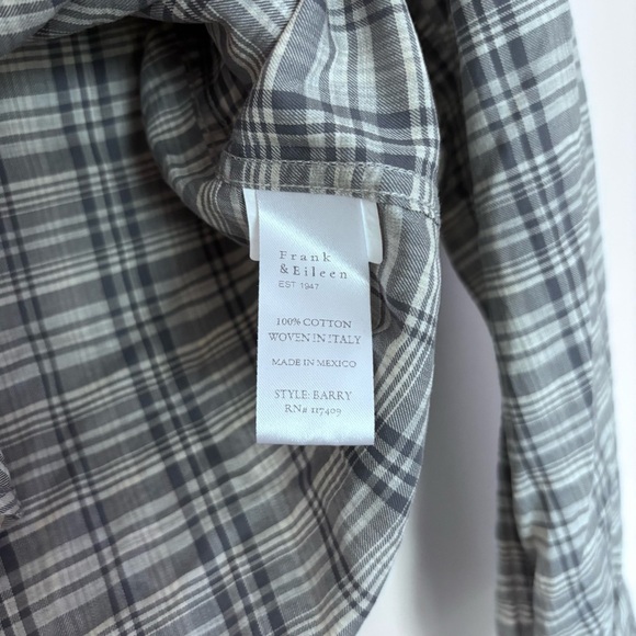 Frank & Eileen Barry Grey‎ Plaid Button Down 100% Cotton Shirt Size S - Picture 9 of 10